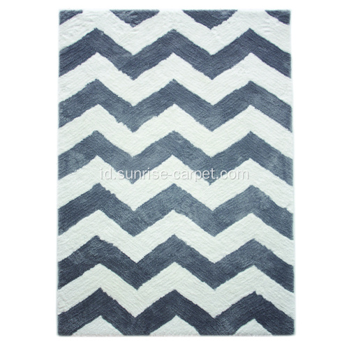 Microfiber Shagy Flooring Rug dengan design